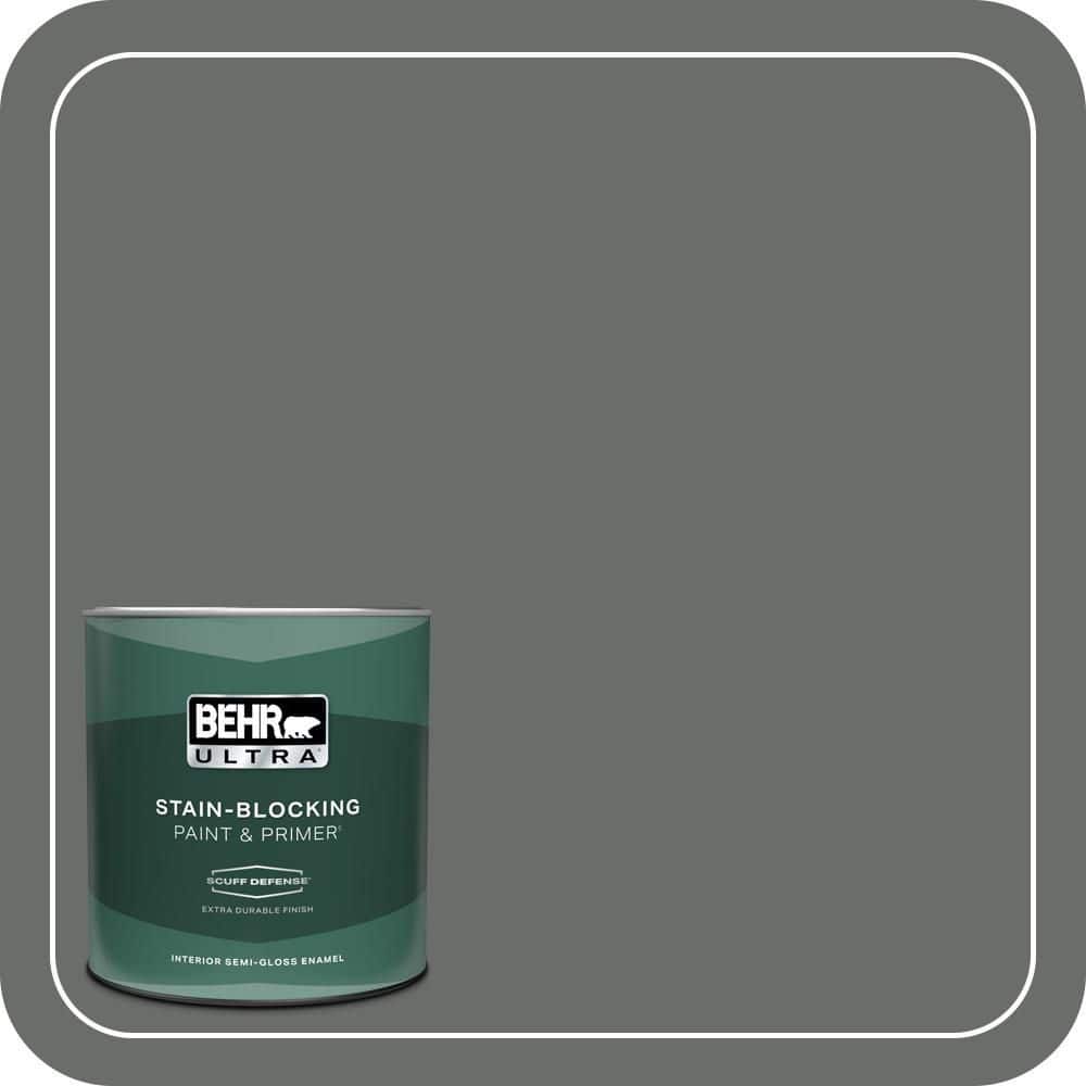 BEHR ULTRA 1 qt. #PPU25-03 Shadows Extra Durable Semi-Gloss Enamel Interior Paint & Primer