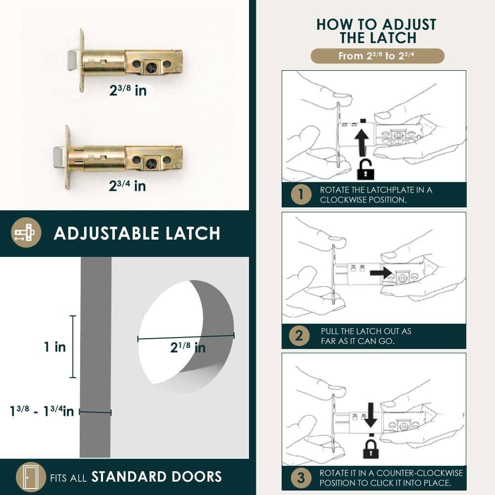 Mega Handles Ralph Deadbolt Lock- Heavy Duty Square (4)
