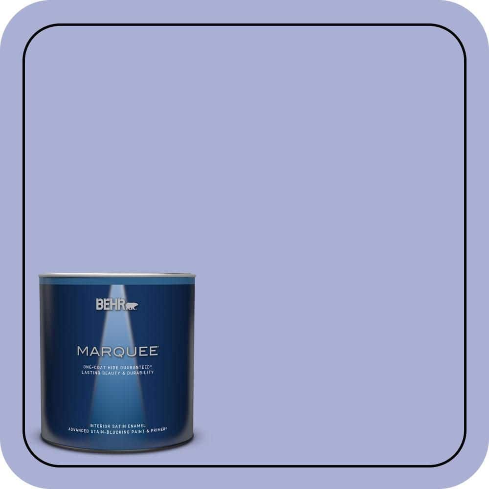 BEHR MARQUEE 1 qt. #MQ4-30 Lavender Wash One-Coat Hide Satin Enamel Interior Paint & Primer