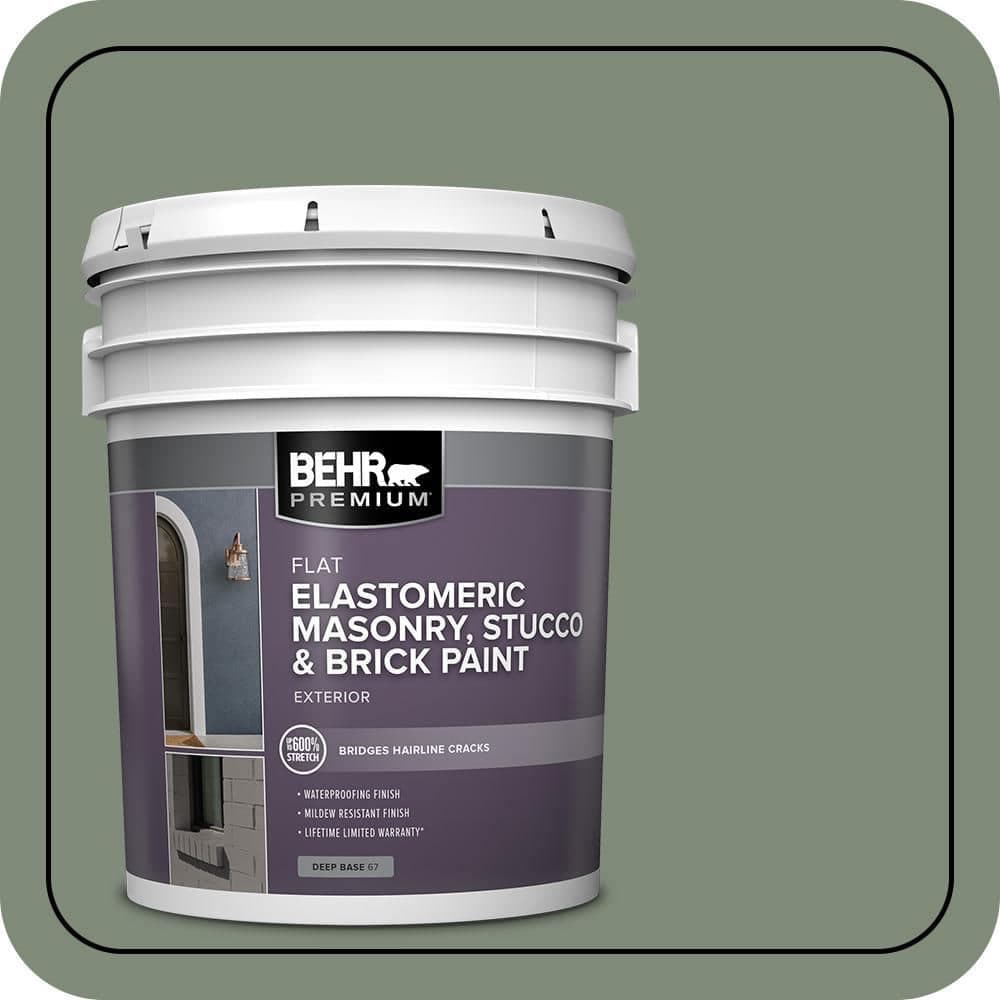 BEHR PREMIUM 5 gal. #N400-5 Thai Basil Elastomeric Masonry, Stucco and Brick Exterior Paint (1)