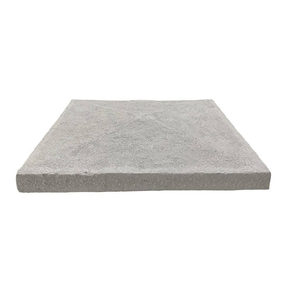 GenStone 23 in. x 23 in. Arctic Smoke Faux Stone Peaked Column Cap Siding (1)