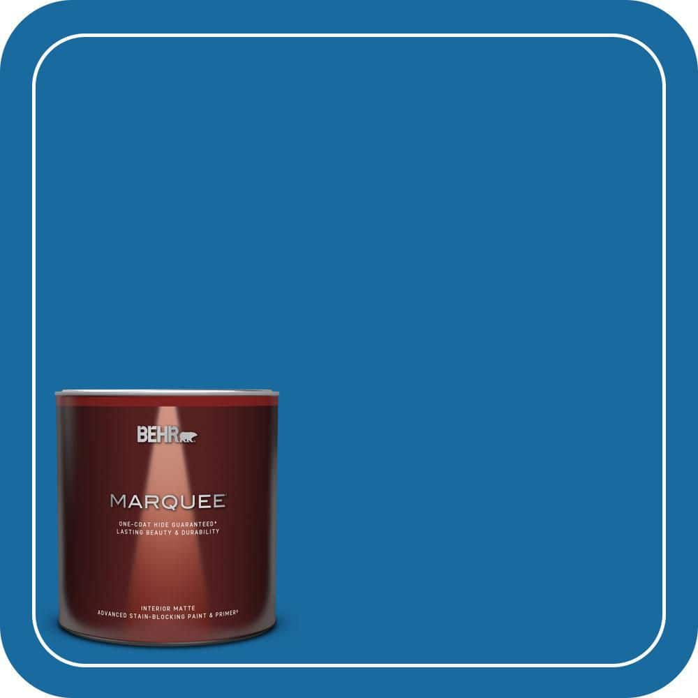 BEHR MARQUEE 1 qt. #S-G-560 Jazz Blue Matte Interior Paint & Primer
