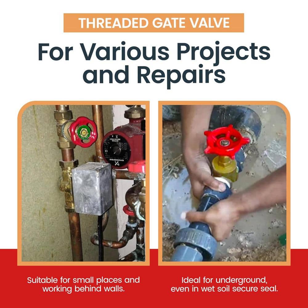 CMI inc Brass Gate Valve with Wheel Handle 3 in. (3)