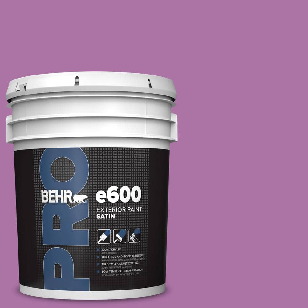 BEHR PRO 5 gal. #670B-6 Orchid Kiss Satin Exterior Paint