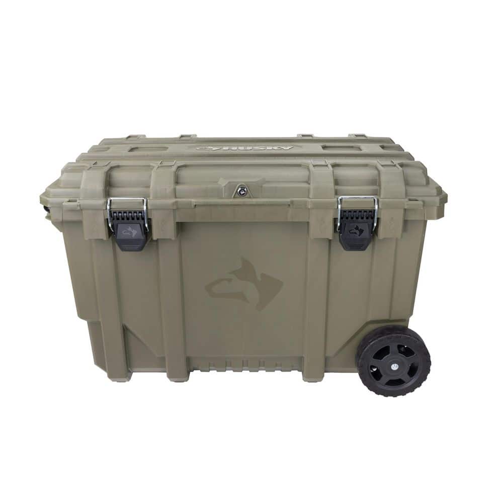 Husky Army Green Large 37 in. Heavy Duty Rolling Toolbox with Tool Tray and Keyed Lock