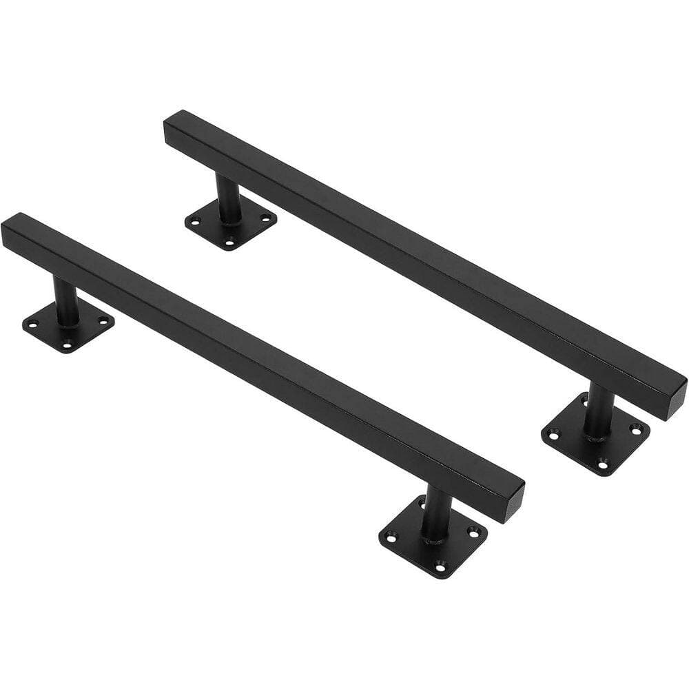 Unbranded 2-Pack Vintage Black 16x2 Inch Iron Sliding Barn Door Handles Pulls for Gates Garage Sheds Outdoor Fence Interior Closet (3)