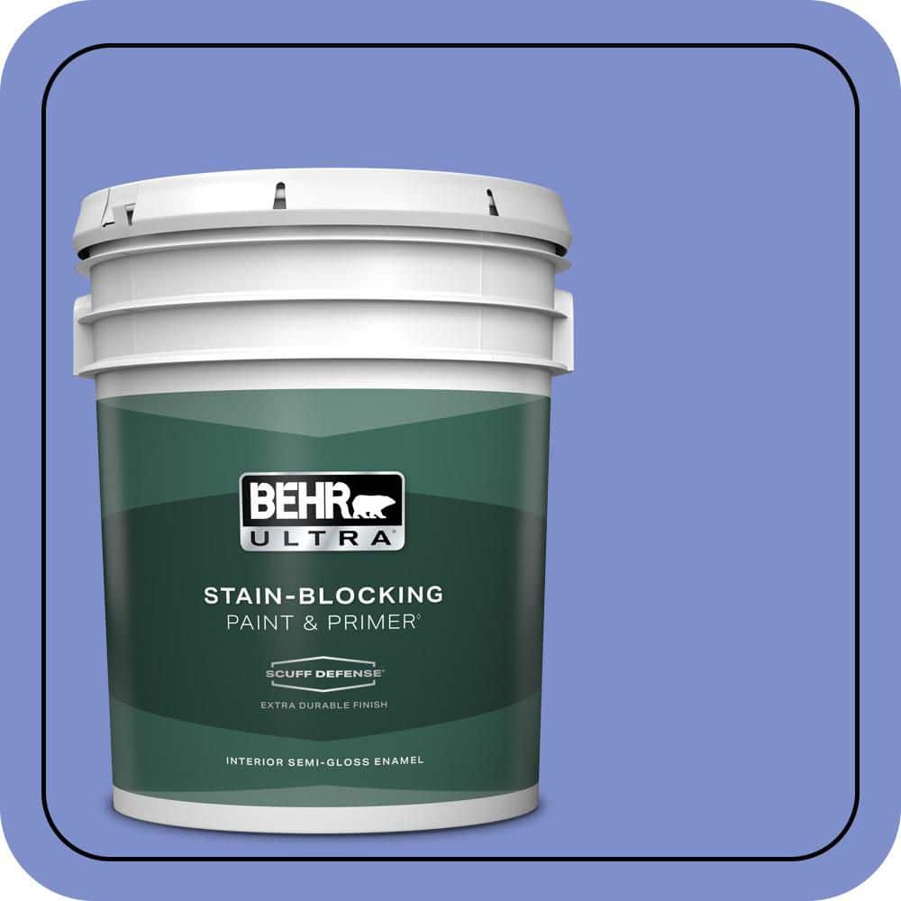 BEHR ULTRA 5 gal. #P540-5 Pansy Garden Extra Durable Semi-Gloss Enamel Interior Paint & Primer
