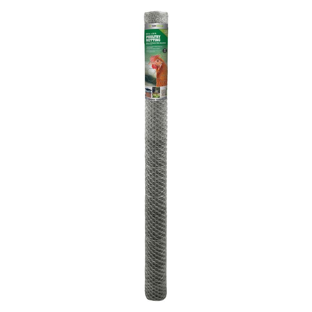 YARDGARD 5 ft. 20-Gauge Galvanized Steel Poultry Netting