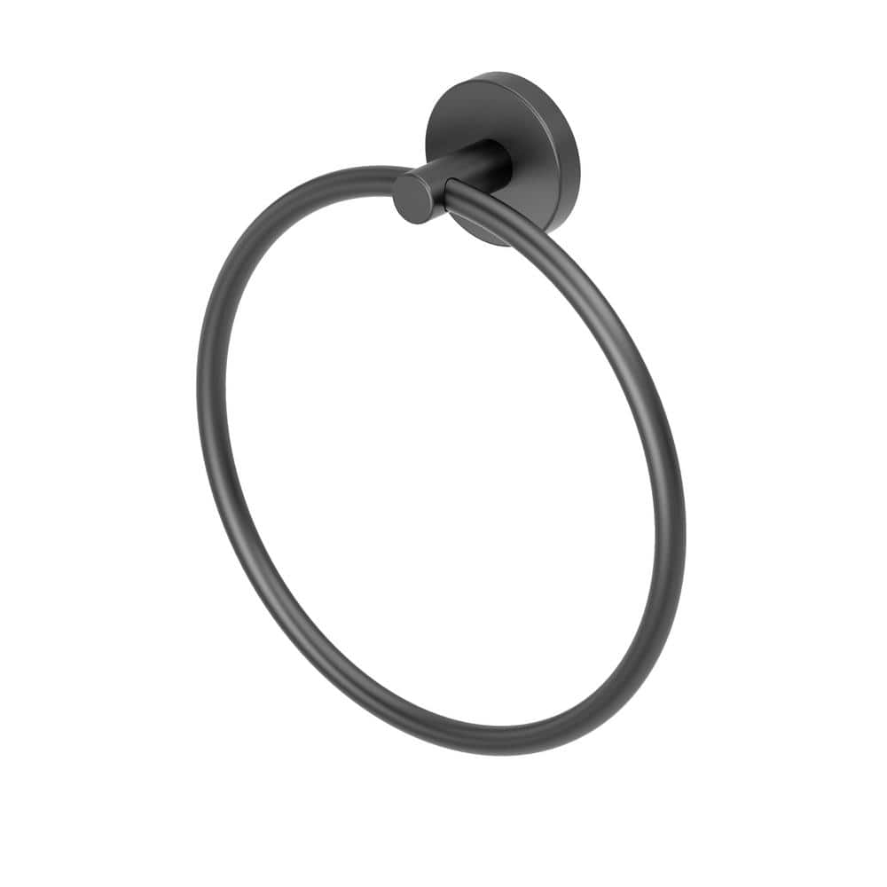 Gatco Level Towel Ring in Matte Black (1)