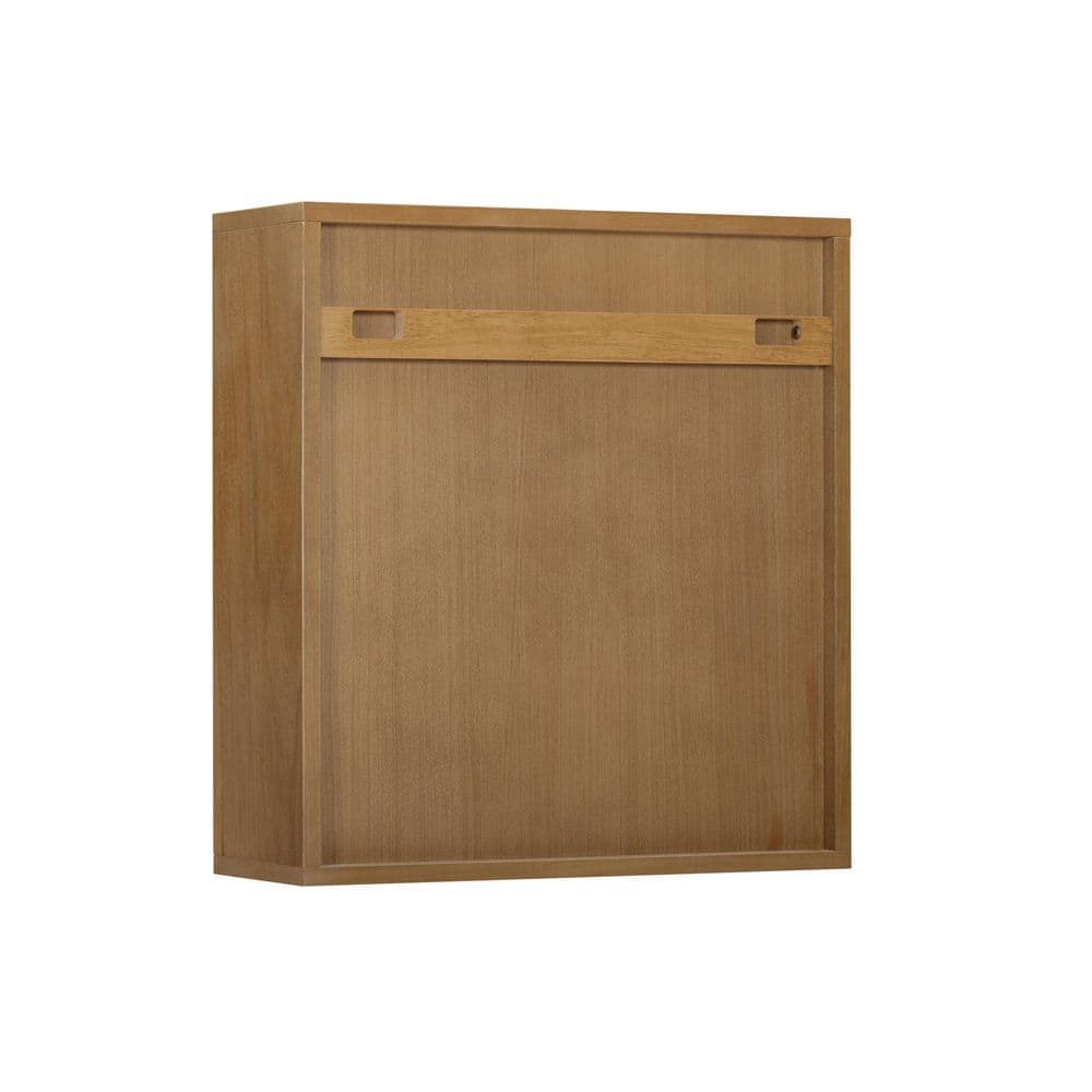 Teamson Home Tremolo 22 in. W x 8 in. D x 24 in. H Bathroom Storage Wall Cabinet in Natural with Fluted Push-Open Doors (3)