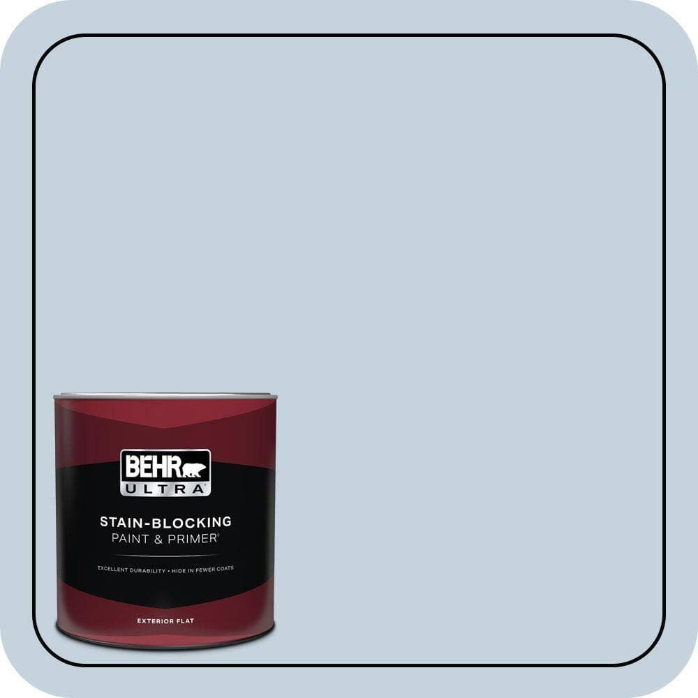 BEHR ULTRA 1 Qt. #570E-2 Velvet Sky Flat Exterior Paint & Primer