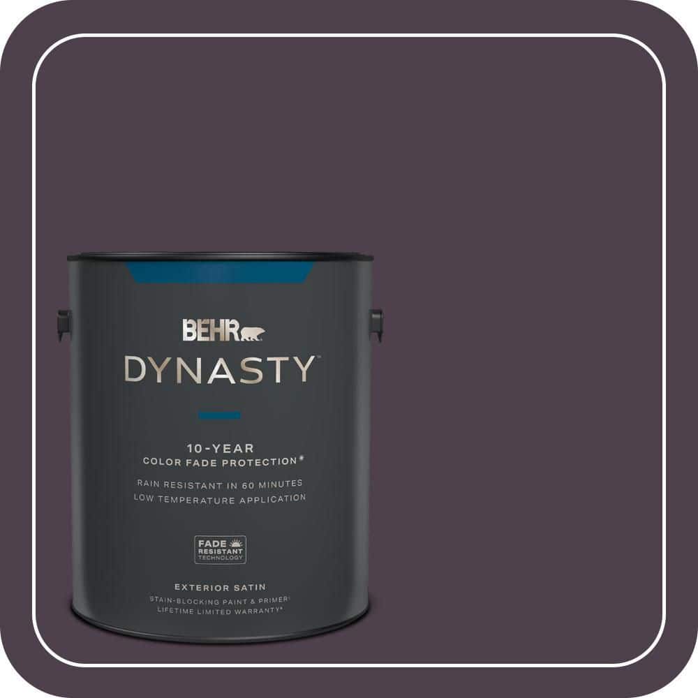 BEHR DYNASTY 1 gal. #T13-10 Plum Orbit Satin Enamel Exterior Stain-Blocking Paint & Primer