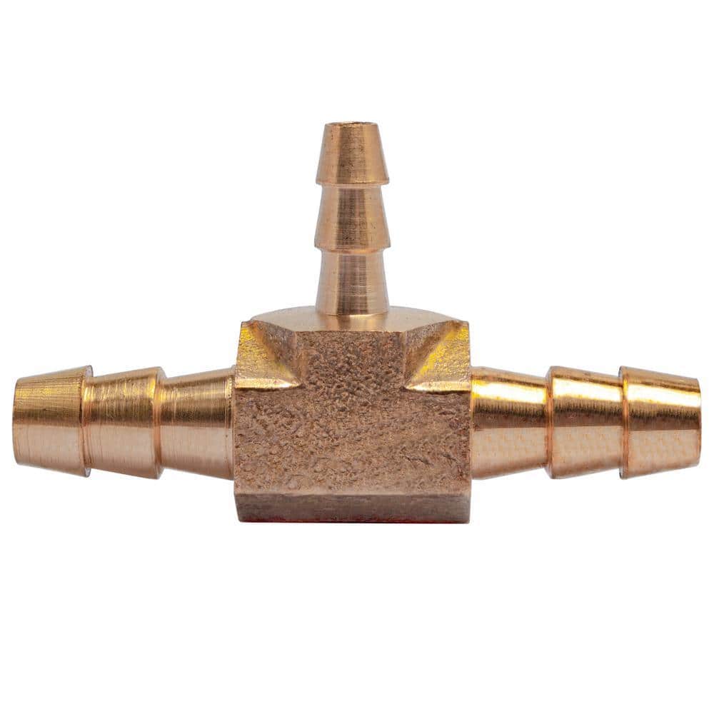 LTWFITTING 1/4 in. 1/4 in. 1/8 in. I.D. Brass Hose Barb Tee Fittings