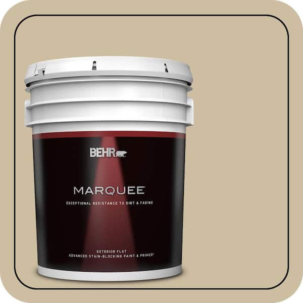 BEHR MARQUEE 5 gal. #PPU8-10 Rye Bread Flat Exterior Paint & Primer (2)