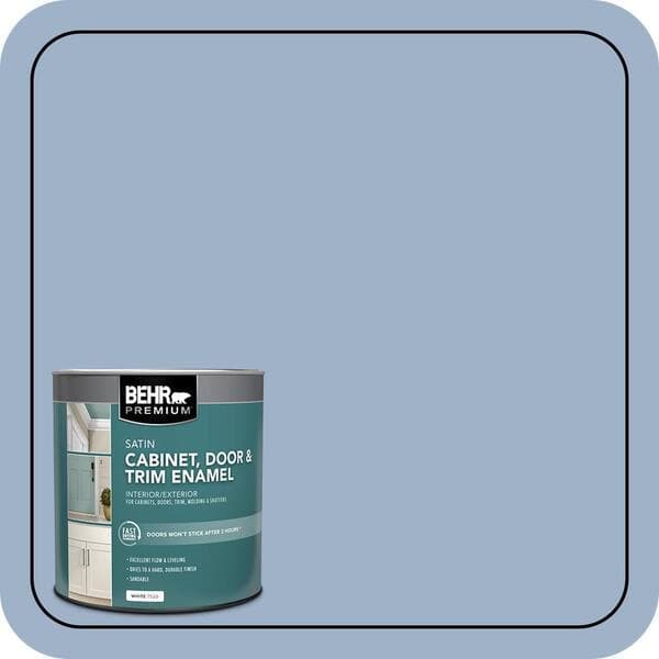 BEHR PREMIUM 1 qt. #S530-3 Aerial View Satin Enamel Interior/Exterior Cabinet, Door & Trim Paint (2)