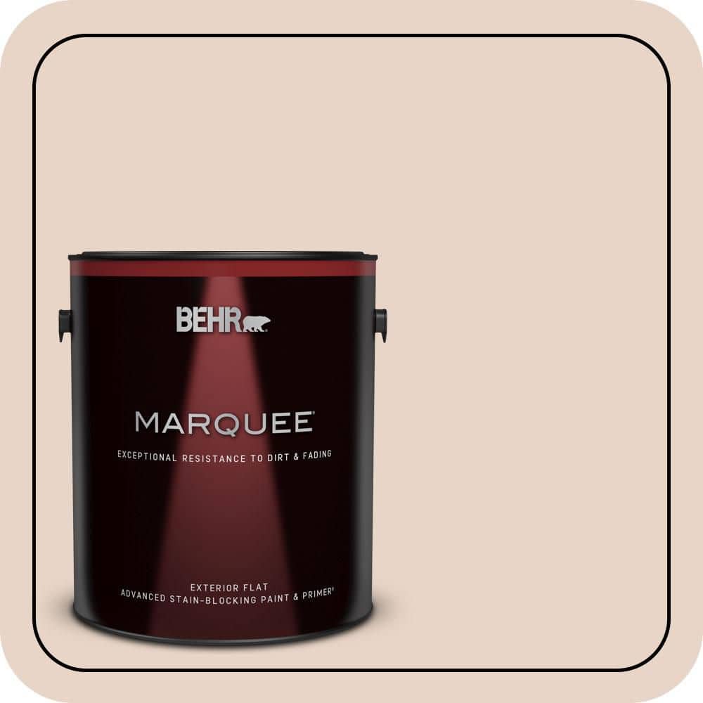 BEHR MARQUEE 1 gal. #MQ3-37 Soft Shoe Flat Exterior Paint & Primer