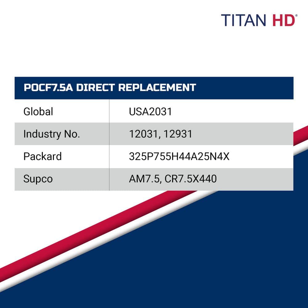 TITAN HD 7.5 MFD, 440-Volt/370-Volt Dual Voltage Oval Run Capacitor (4)