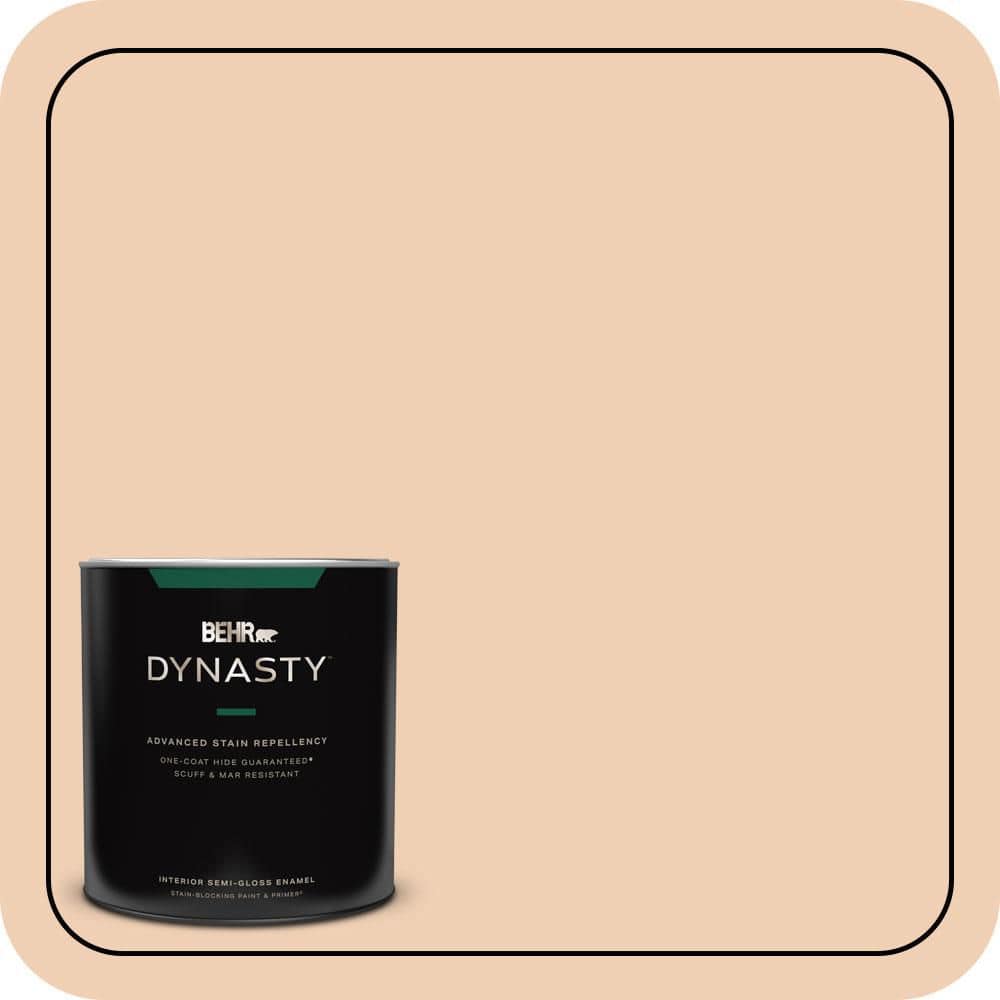 BEHR DYNASTY 1 qt. #PPU3-07 Pale Coral Semi-Gloss Enamel Interior Stain-Blocking Paint & Primer