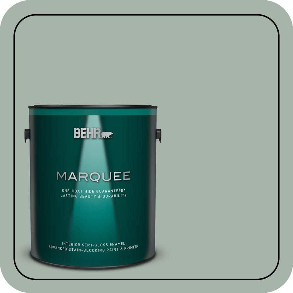 BEHR MARQUEE 1 gal. #PMD-100 Aquatone Semi-Gloss Enamel Interior Paint & Primer (1)