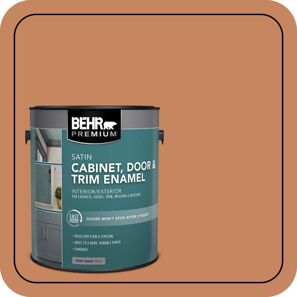 BEHR PREMIUM 1 gal. #PFC-17 Rusty Orange Satin Enamel Interior/Exterior Cabinet, Door & Trim Paint