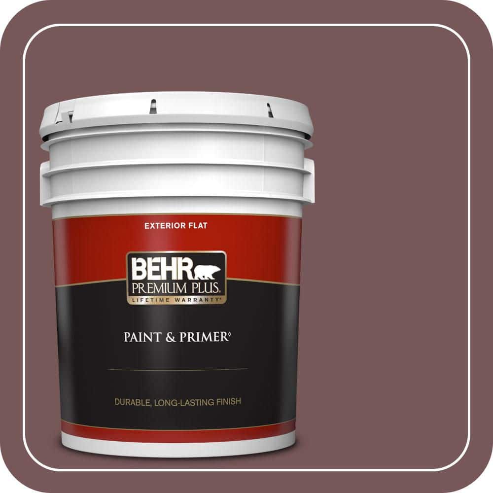 BEHR PREMIUM PLUS 5 gal. #MQ1-48 Czarina Flat Exterior Paint & Primer