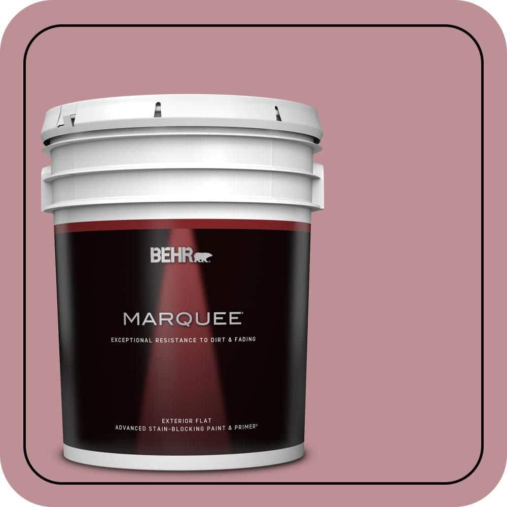 BEHR MARQUEE 5 gal. #S130-4 Cherry Juice Flat Exterior Paint & Primer (1)