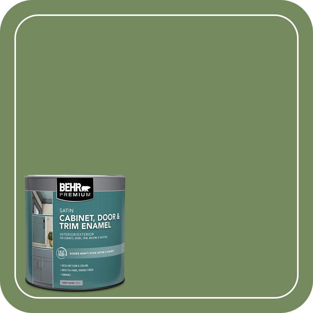 BEHR PREMIUM 1 qt. #M380-6 Fern Canopy Satin Enamel Interior/Exterior Cabinet, Door & Trim Paint (1)