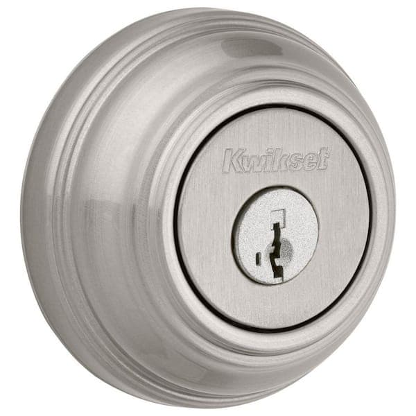 Kwikset Satin Nickel Single Cylinder Deadbolt featuring SmartKey Security with Microban Antimicrobial Technology (2)