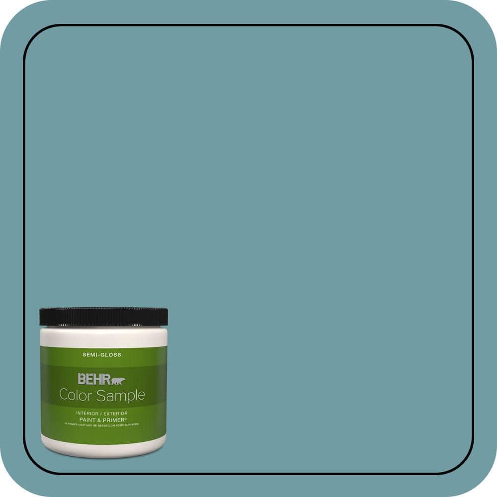 BEHR PREMIUM PLUS 8 oz. #PPU13-07 Voyage Semi-Gloss Interior/Exterior Paint & Primer Color Sample