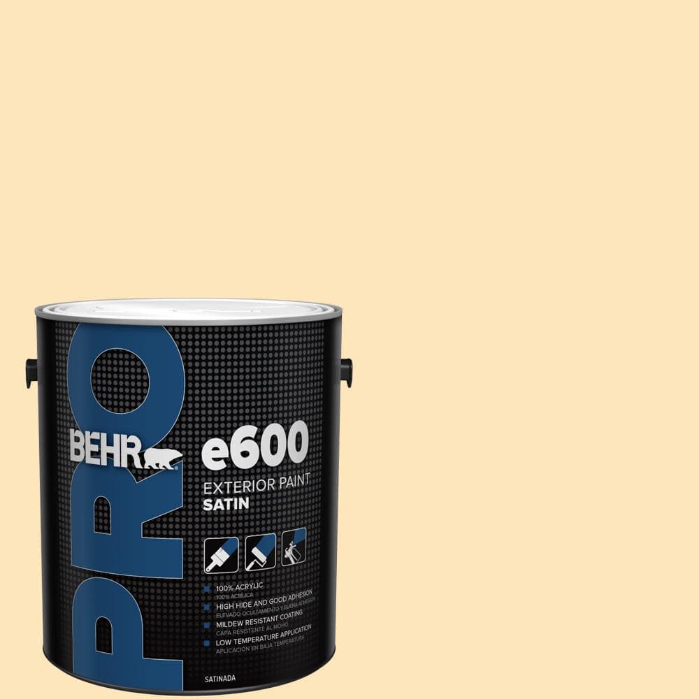 BEHR PRO 1 gal. #350C-2 Banana Cream Satin Exterior Paint