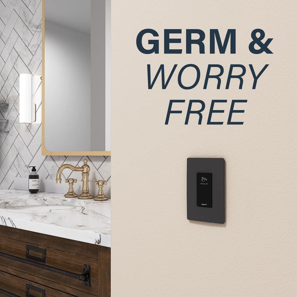 Legrand radiant Wave 15/20 Amp Single-Pole/3-Way Touchless Specialty Light Switch, Black (2)