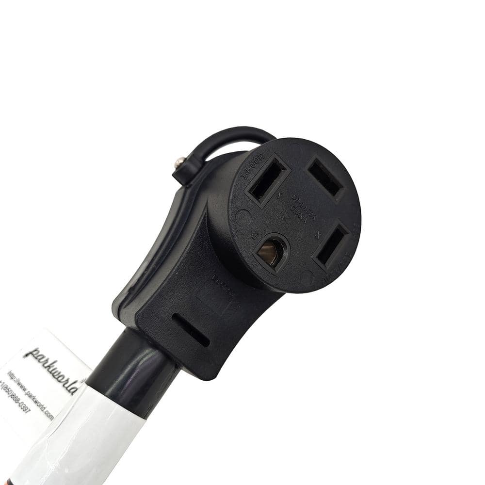 parkworld 4 ft. 6/3+8/1 55 Amp, Black NEMA 14-60R Female Receptacle with Handle Replacement Power Cord 14-60R to 4-Wire, UL Listed (3)