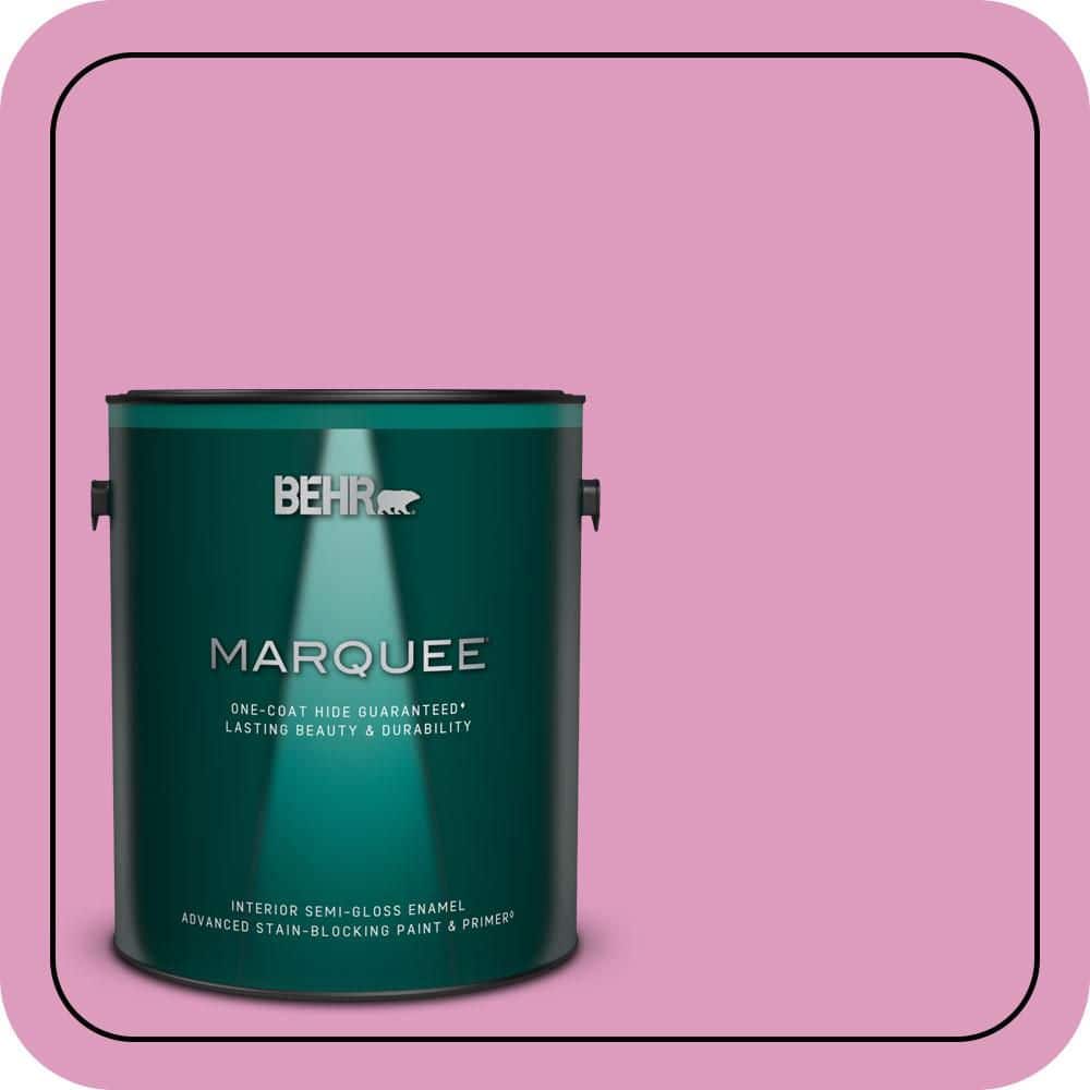 BEHR MARQUEE 1 gal. #690B-4 Pink Begonia Semi-Gloss Enamel Interior Paint & Primer
