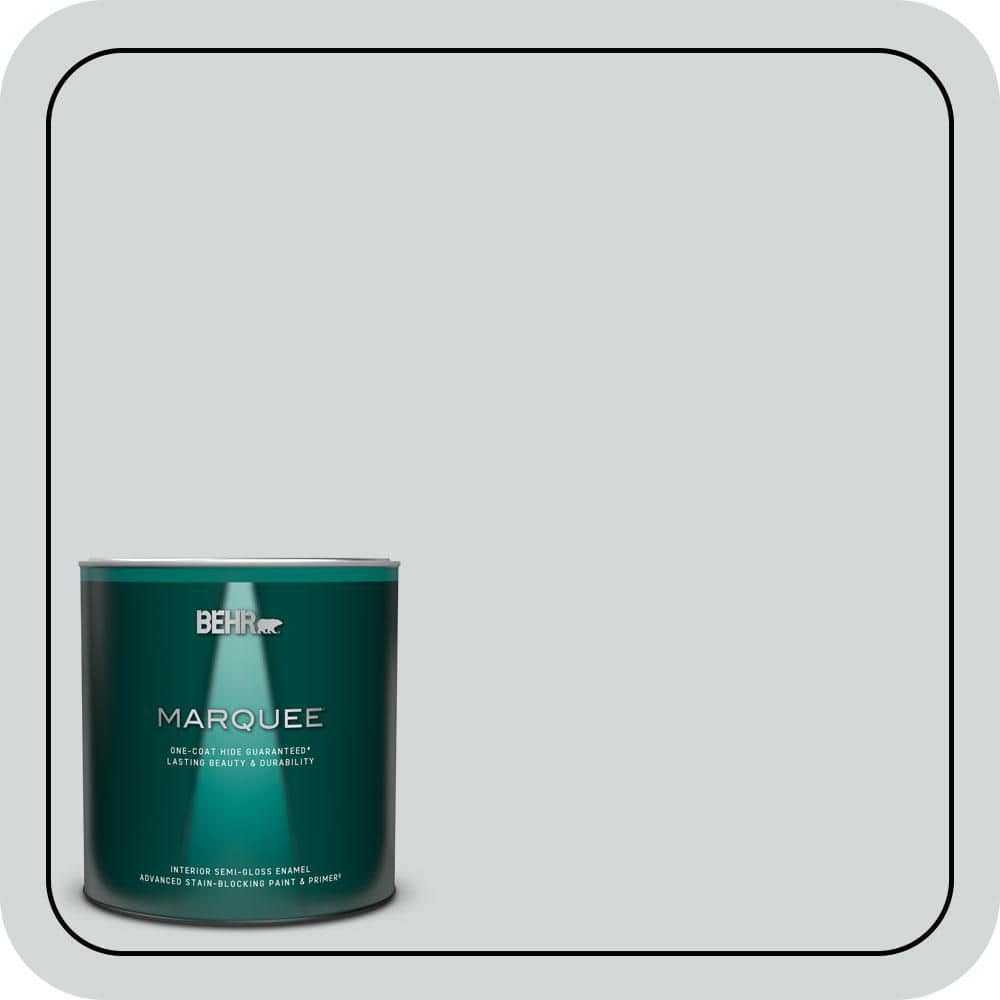 BEHR MARQUEE 1 qt. #PPU26-12 Solemn Silence Semi-Gloss Enamel Interior Paint & Primer