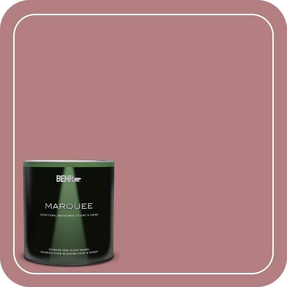 BEHR MARQUEE 1 qt. #T14-15 Minuet Rose Semi-Gloss Enamel Exterior Paint & Primer