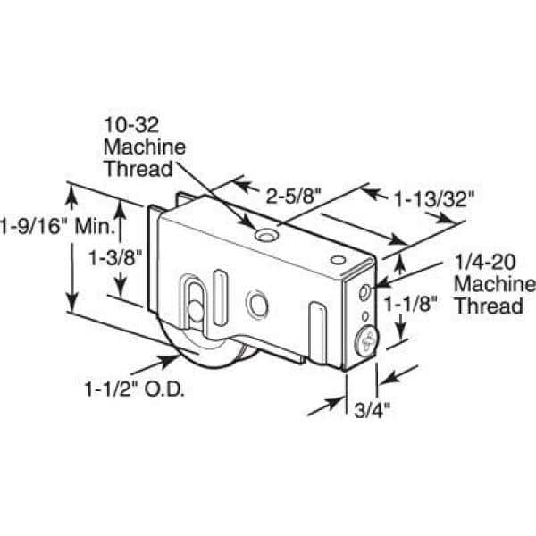 Prime-Line Keller Sliding Glass Door Roller Assembly (2)