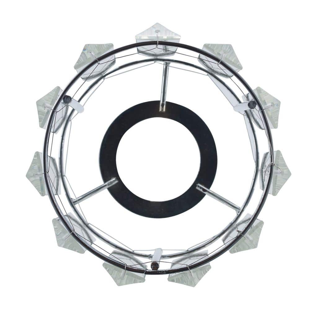 PRIVATE BRAND UNBRANDED 6.25 in. Clear Emerald Crystal Glass Cylinder Shaped Replacement Pendant Shade with 2.25 in. Uno Fitter (4)
