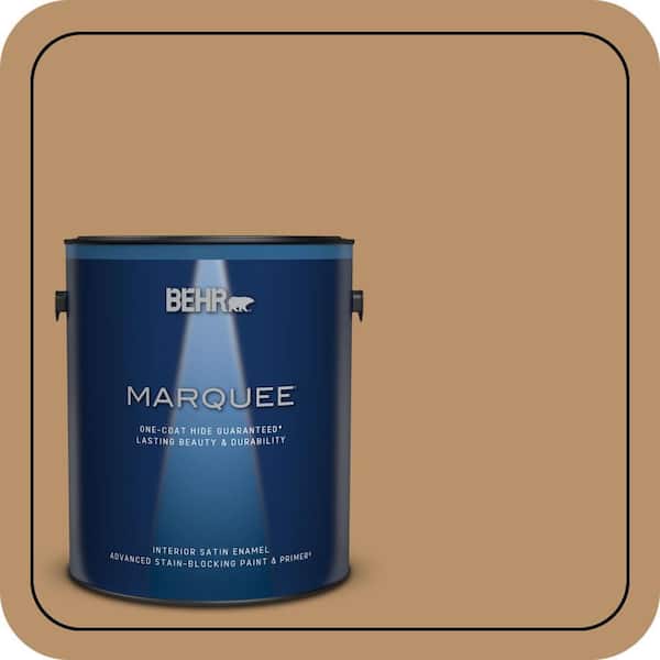 BEHR MARQUEE 1 gal. #S280-5 Windswept Leaves One-Coat Hide Satin Enamel Interior Paint & Primer (2)
