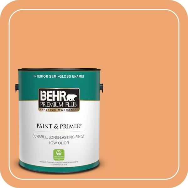 BEHR PREMIUM PLUS #HDC-SP16-04 Apricot Jam Enamel Low Odor & Primer (2)