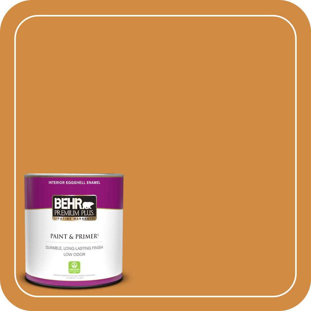 BEHR PREMIUM PLUS 1 qt. #PMD-105 Buried Treasure Eggshell Enamel Low Odor Interior Paint & Primer