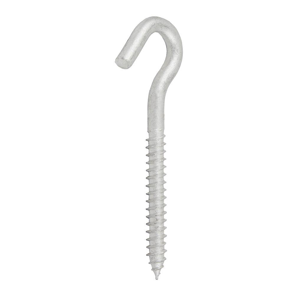 Everbilt 1/4 in. x 3-3/4 in. Lag Thread Screw Hook Galvanized (3)
