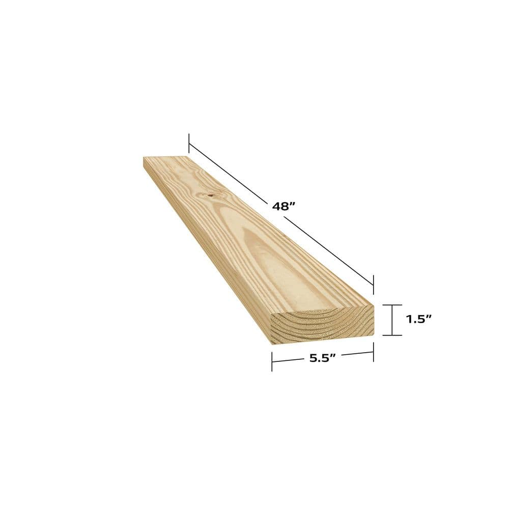 ProWood 2 in. x 6 in. x 4 ft. Premium Southern Yellow Pine Dimensional Lumber (3-Pack) (3)