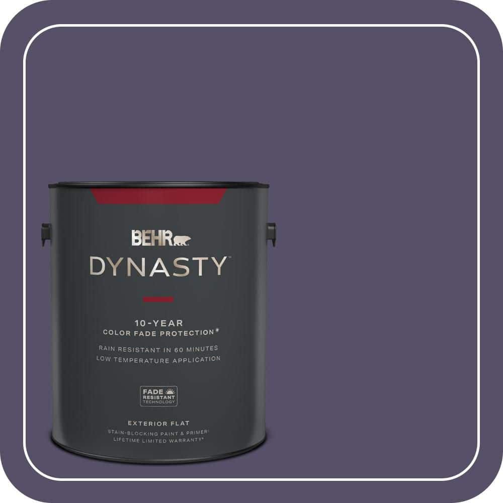 BEHR DYNASTY 1 gal. #650F-7 Violet Eclipse Flat Exterior Stain-Blocking Paint & Primer