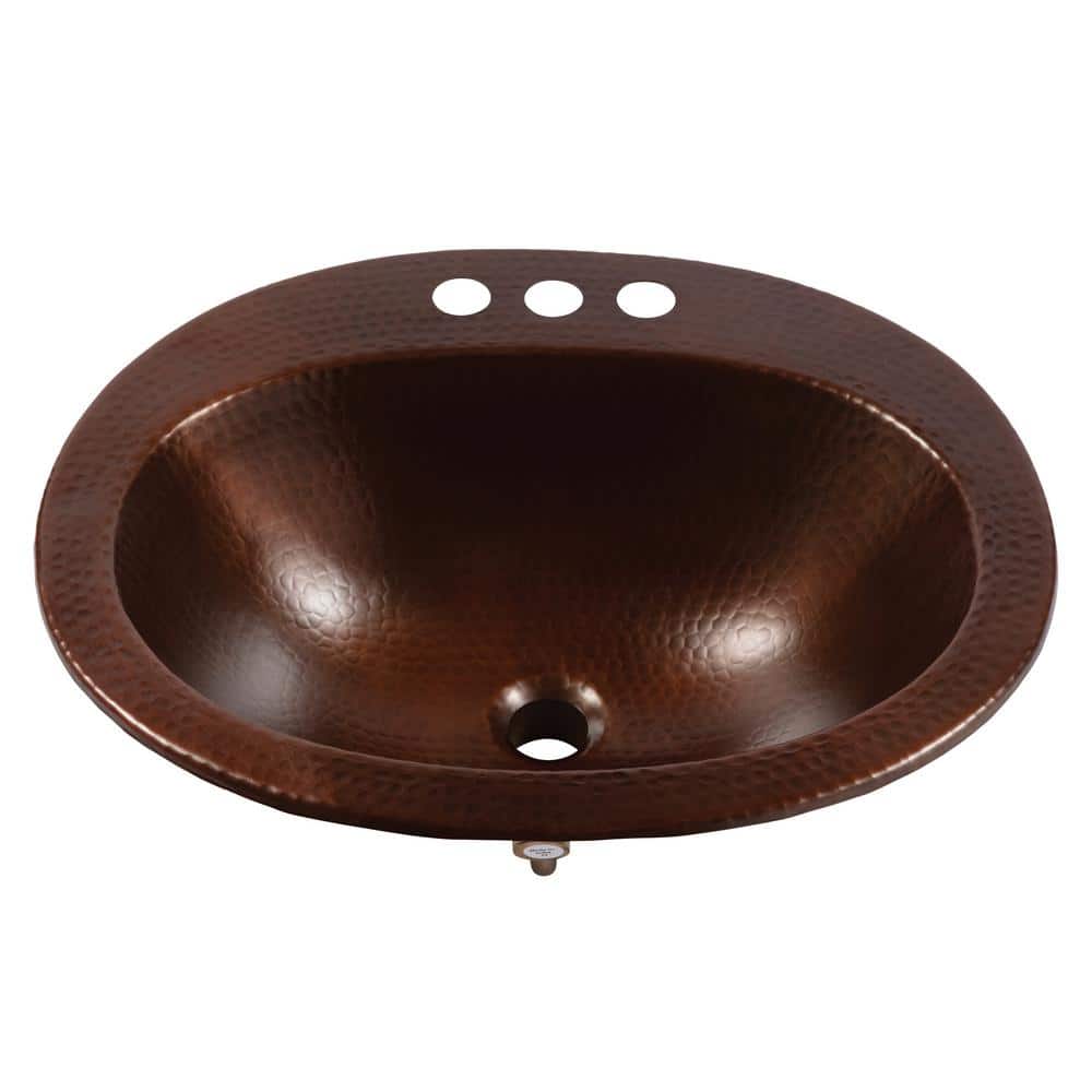 SINKOLOGY Seville 20 in. Drop-In Bathroom Sink in Aged Copper (3)