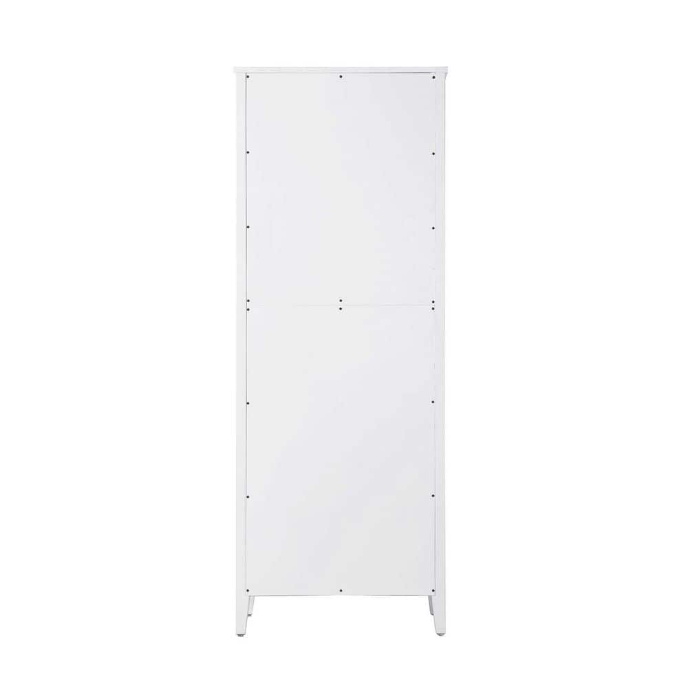 TIMELESS HOME 28 in. W x 18 in. D x 72 in. H White Freestanding Linen Cabinet (3)