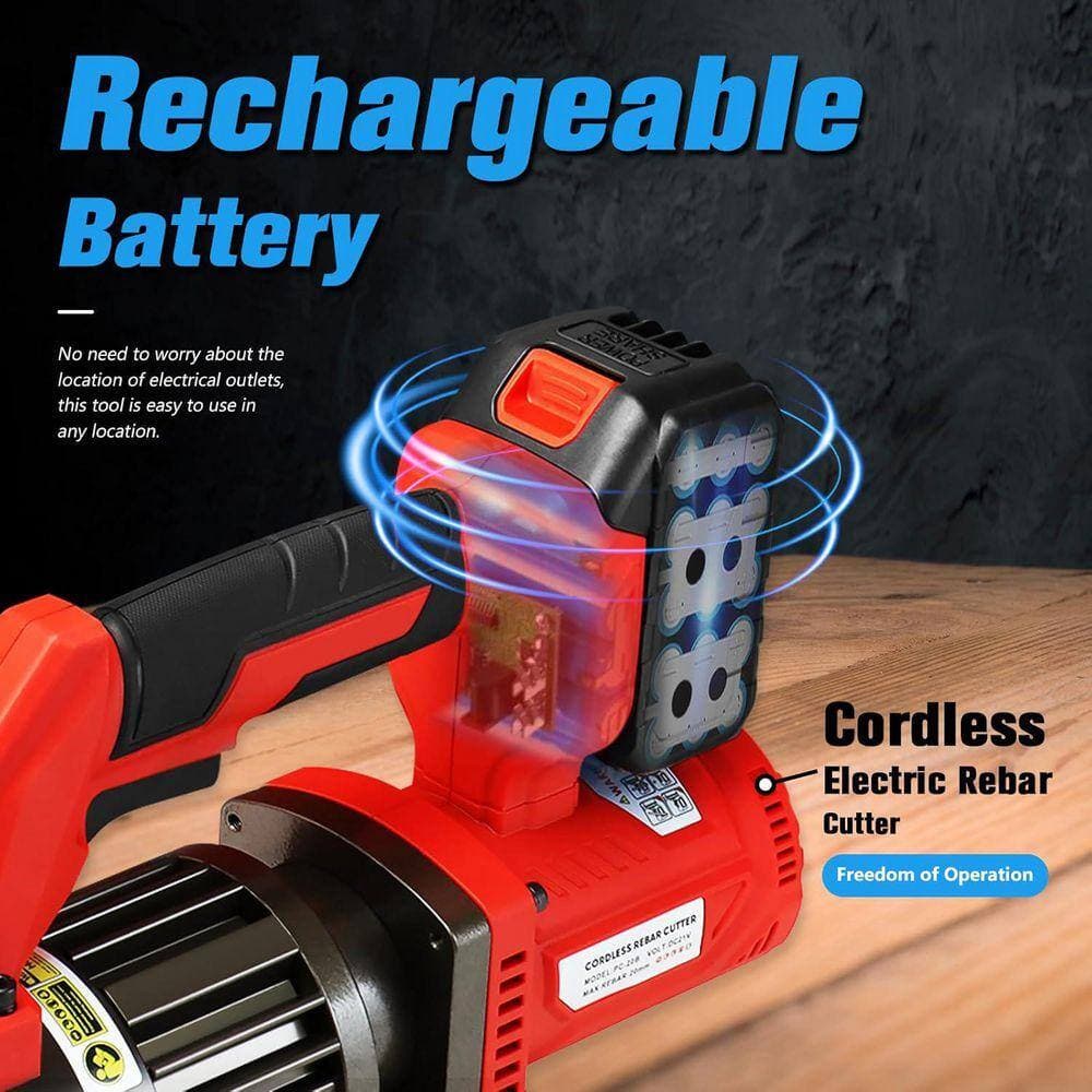 KIWDZFU Cordless Electric Hydraulic Rebar Cutter Portable Handheld Cutting Saw Li-ion Battery Version 4-16 mm Rebar (2)