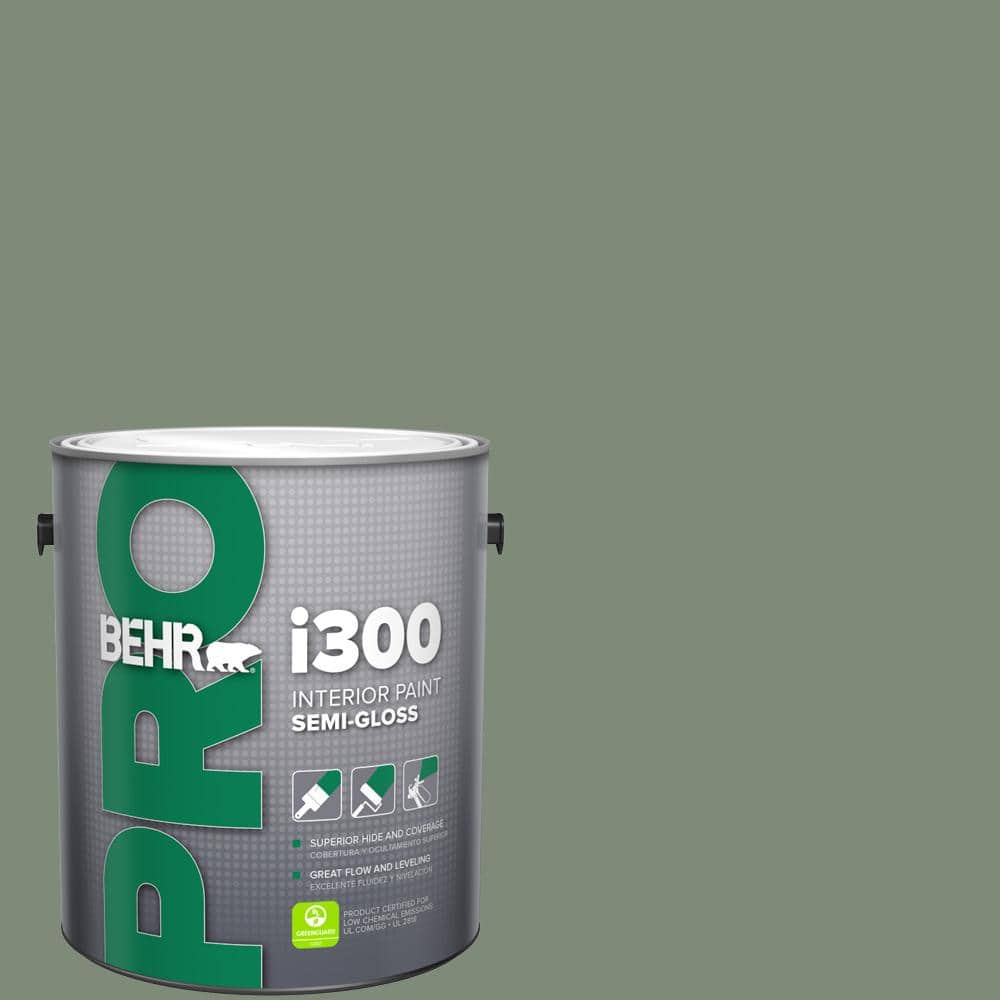 BEHR PRO 1 gal. #N400-5 Thai Basil Semi-Gloss Interior Paint