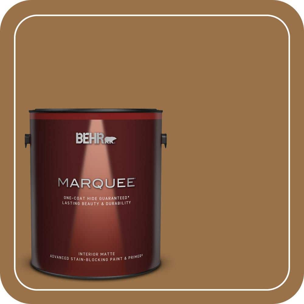 BEHR MARQUEE 1 gal. #PPU4-17 Olympic Bronze Matte Interior Paint & Primer