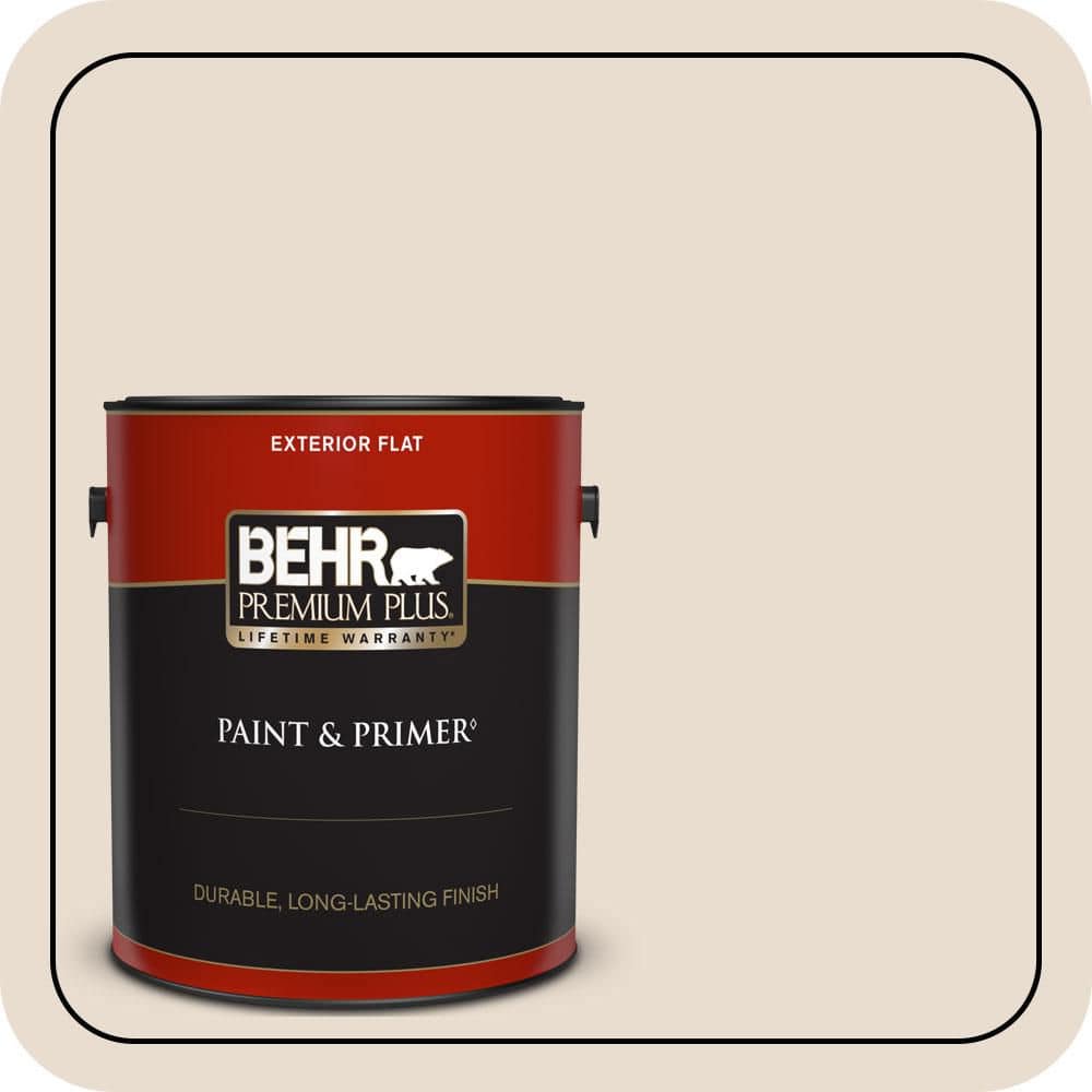 BEHR PREMIUM PLUS 1 gal. #W-F-220 Cinnamon Cake Flat Exterior Paint & Primer