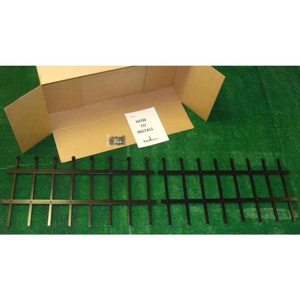 Mainstreet Aluminum Fence 3/4 in. x 1.5 ft. x 6 ft. Black Aluminum Fence Puppy Guard Add-On Panel (3)